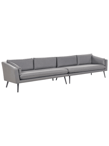 Beliani Gartensofa LORETELLO in Grau - (W) 320 x (H) 70 x (L) 76 cm