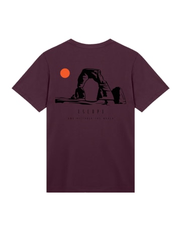 F4NT4STIC T-Shirt Escape Discover the World Savannah in maroon