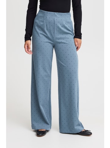 ICHI Casual Hose IHKATE Regular fit in Blue Mirage Flock Dot