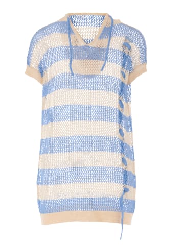 Albee Women Strickpullover in Light Beige Denim Blue