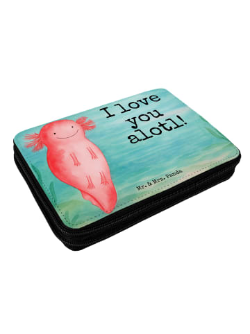 Mr. & Mrs. Panda Stifteetui Axolotl Liebe Design mit Spruch in Weiß