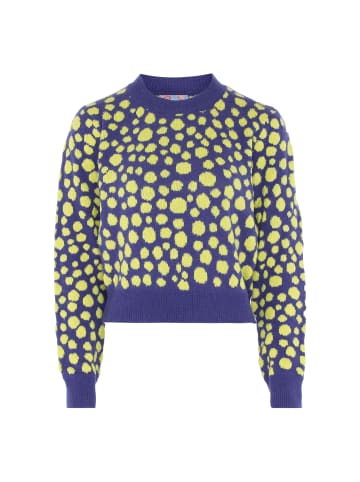 myMo Women Sweater in Marine Limette Gelb