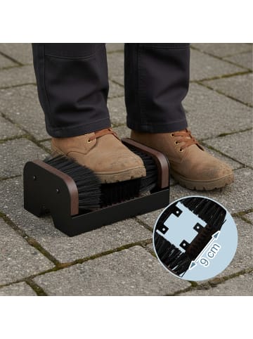 relaxdays Schuhabstreifer in Schwarz/ Braun