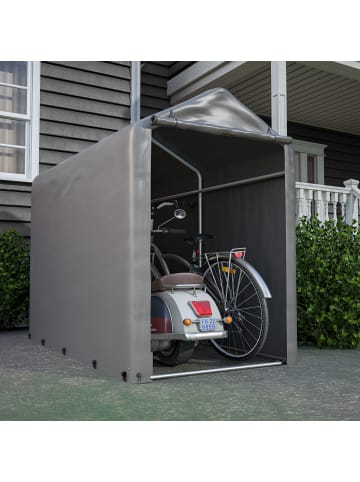ABRIHOME Fahrradgarage in Dunkelgrau 187x100x160 cm für Garten Werkzeug