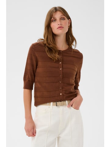 Soaked in Luxury Strickjacke SLSpina Gerade Passform in Cappuccino