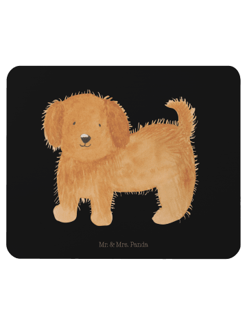 Mr. & Mrs. Panda Mousepad Hund Flauschig ohne Spruch in Schwarz