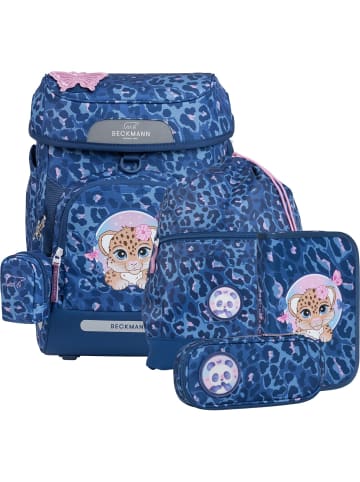 BECKMANN Plus Air Schulranzen-Set 6-tlg. Cheetah in blau