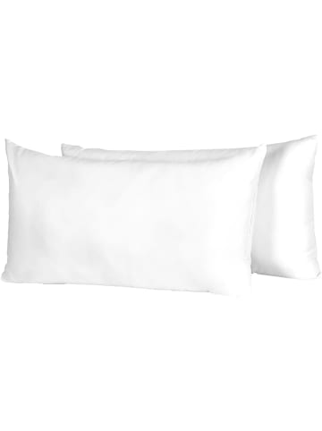 COFI 1453 Kissen 2er Set, Kissenfüllung Weiches Mikrofaser in Weiß