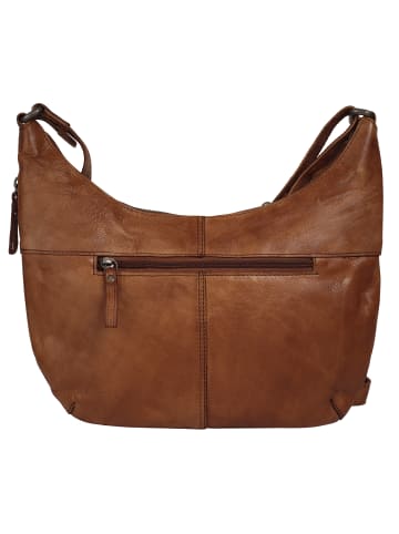 SPIKES & SPARROW Umhängetasche echt Leder in cognac