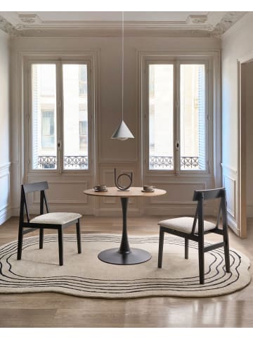 Beliani 2er-Set Esszimmerstuhl ISLE in Beige/Schwarz