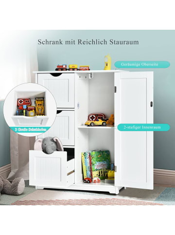 COSTWAY Badezimmerschrank in Weiß