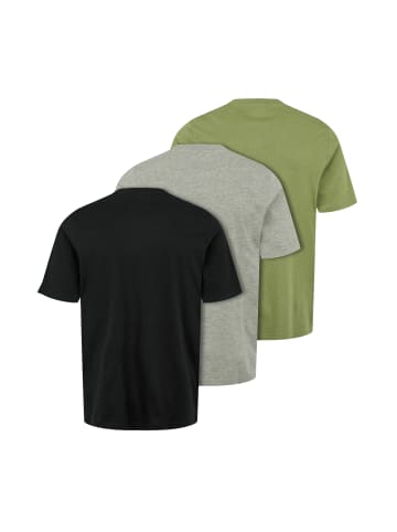 Kappa T-Shirt KMLogo Cromen 3-Pack in Grey mel-black-olive green