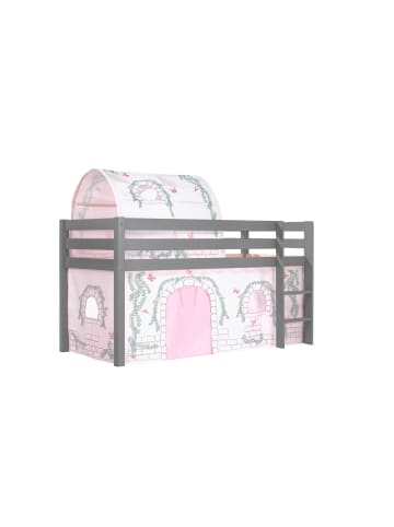 58 aufm Kessel KINDERBETT Karolina 210x114x106 Massivholz Grau Textilset Burg 2