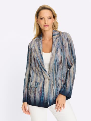 Heine Blusenblazer in rauchblau-sesam-bedruckt