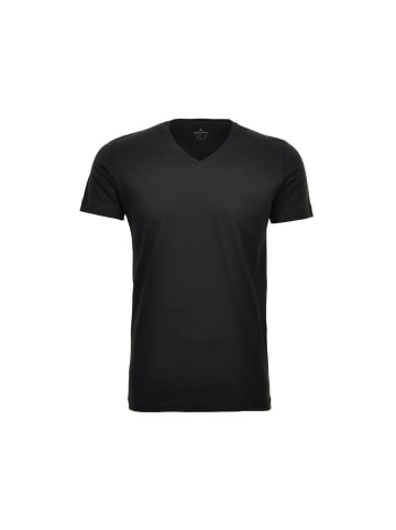 Ragman V-Kragen T-Shirt für Herren in schwarz