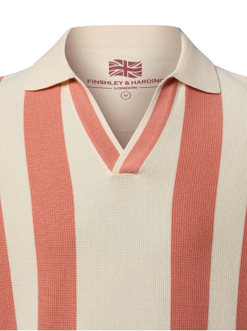 Finshley & Harding London Poloshirt in vanille koralle - 0001