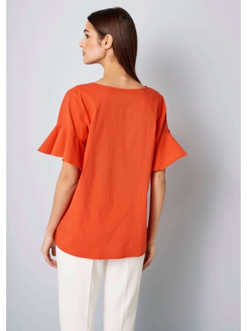 Alba Moda Bluse mit V-Ausschnitt in orange