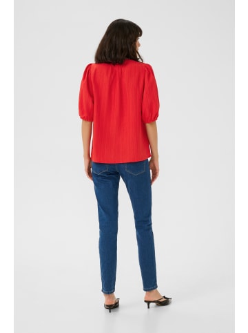 Kaffe Kurzarm-Bluse KApaulina Regular fit in Fiery Red CC.