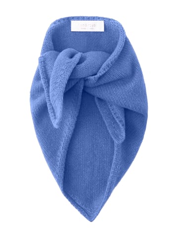 Rich & Royal Knitted Triangle Scarf in Dusty Blue