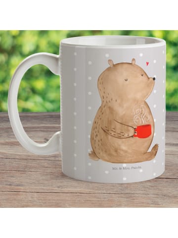 Mr. & Mrs. Panda Pott Bär Kaffee ohne Spruch in Grau Pastell