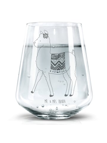 Mr. & Mrs. Panda Gravur Glas Alpaka Stolz ohne Spruch in Transparent