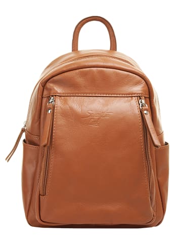 Samantha Look Rucksack echt Leder in cognac