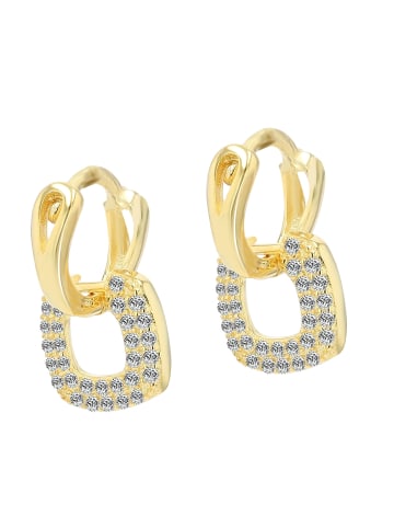 Adeliás Damen Anhänger aus 925 Silber mit Zirkonia in gold