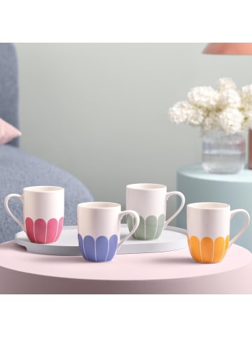 Villeroy & Boch 4er Set Henkelbecher-Set Fleu Couleur 290 ml in bunt