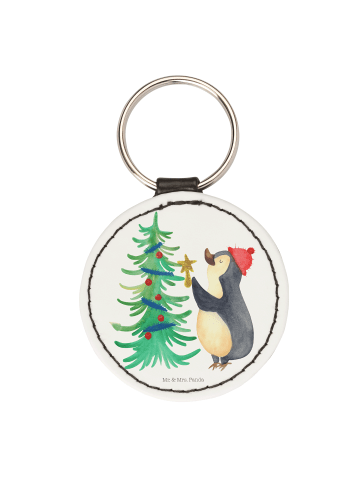 Mr. & Mrs. Panda Anhänger Pinguin Weihnachtsbaum ohne Spruch in Weiß