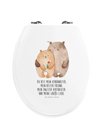 Mr. & Mrs. Panda Klodeckel Bären Liebe mit Spruch in Weiß