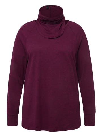 Ulla Popken Sweatshirt in dunkel beere