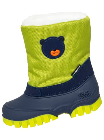 Spirale Kinder-Winterstiefel Jonk gefüttert in lime/blau