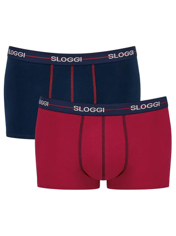 Sloggi Boxershort 2er Pack in Schwarz/Rot