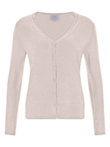 CASH-MERE.CH Cardigan V-Ausschnitt in Weiss