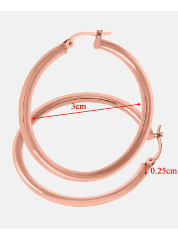 Diamant L'éternel Creolen aus 375 Roségold in Roségold