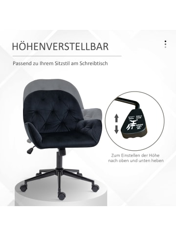 Vinsetto Bürosessel-60B x 61T x 81-91H cm-Schwarz
