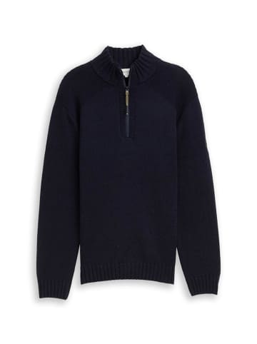 Tom Tailor Pullover in knitted navy melange