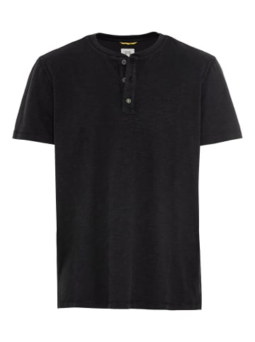 Camel Active Kurzarm Henley in Schwarz