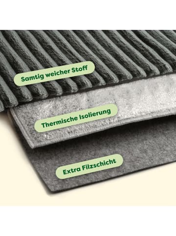 Knupis Fensterbank Katzenliege Selbstwärmend 90x28cm – Auflage Grau