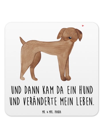 Mr. & Mrs. Panda Untersetzer für Gläser Hund Dogge mit Spruch in Weiß