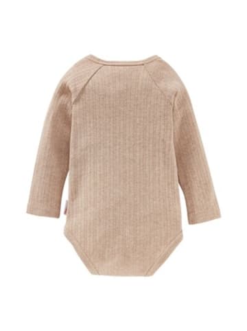 Bornino Wickelbody langarm Rippqualität in Beige