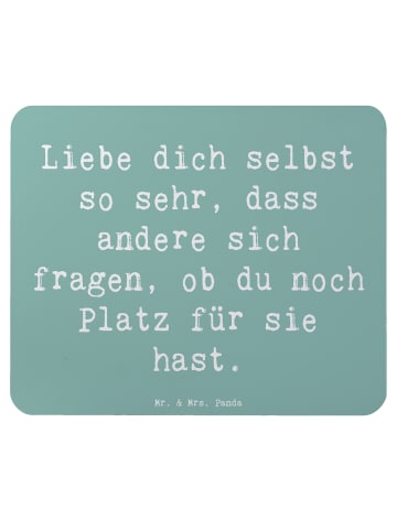 Mr. & Mrs. Panda Mousepad Spruch Selbstakzeptanz Liebe mit Spruch in Meeresbrise