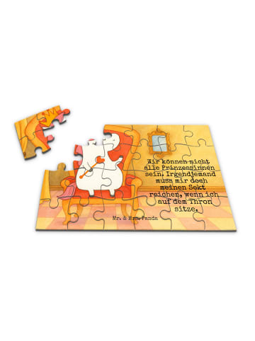 Mr. & Mrs. Panda Puzzle Einhorn Prinzessin Design mit Spruch in Weiß