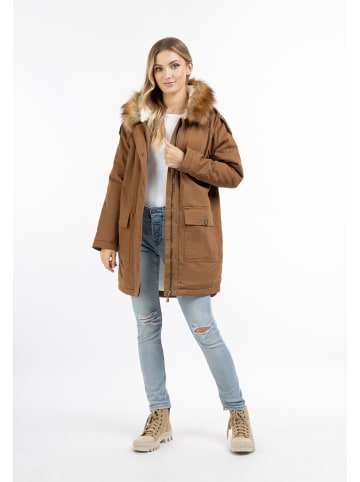 DreiMaster Damen Damen Winterparka in Sand Weiss