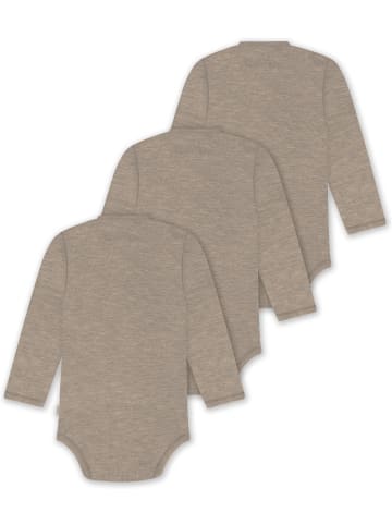 Normani Outdoor Sports Normani Outdoor Sports 3er Pack Merino Baby-Body in Beige