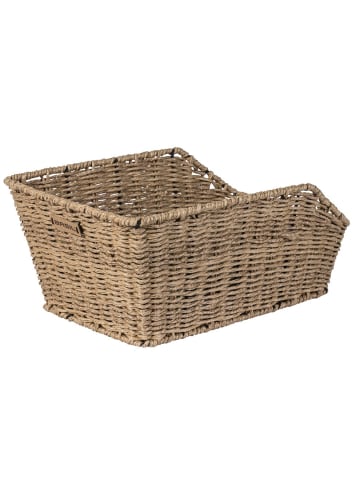 BASIL Hinterradkorb "Cento Rattan Look" in seegras-braun