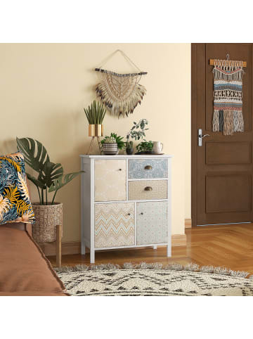 HOMCOM Kommode in Weiß 68L x 34B x 80H cm