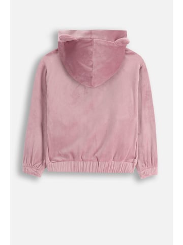 Coccodrillo Velours-Trainingsjacke in gedämpftes Rosa