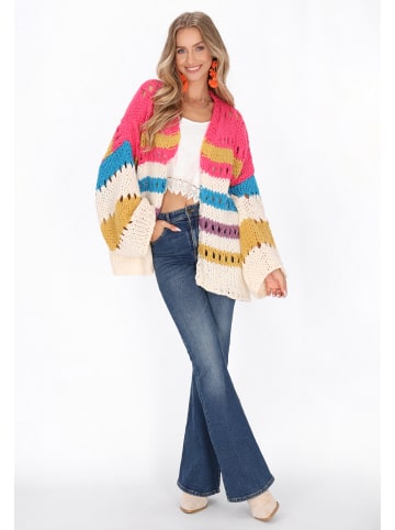 IZIA Cardigan in offwhite multicolor