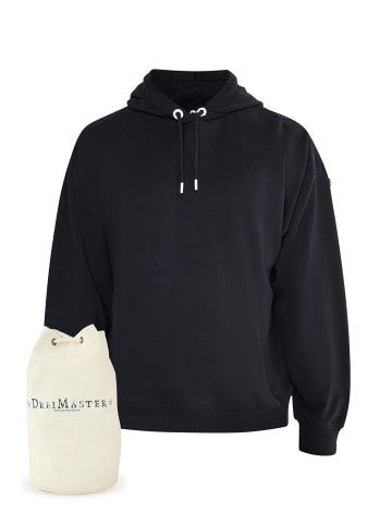 DreiMaster Maritim Übergroßer Hoodie + Shopping Bag - Set in Schwarz